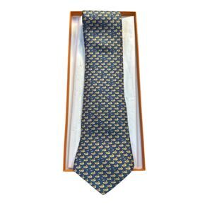 Hermes Yellow Ducklings Necktie